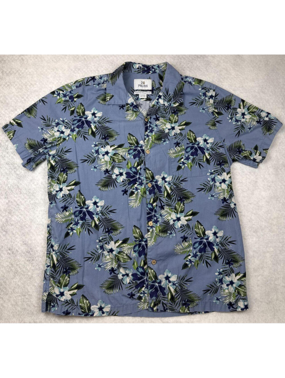 28 Palms Mens XL Navy Tropical Button Up Shirt